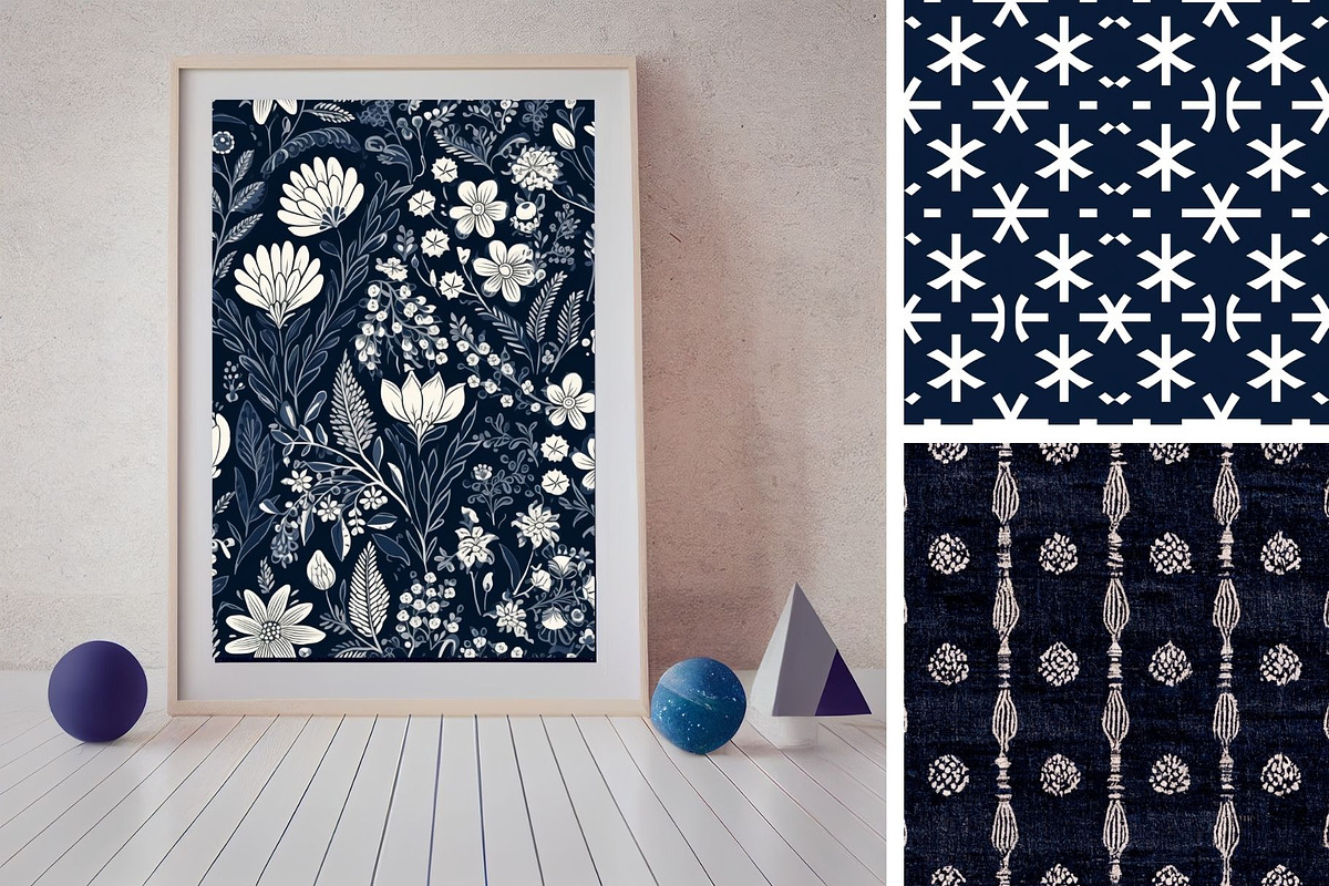 37 seamless blue modern pattern, a Pattern Graphic by ARTOZEN DIGITAL (Photo 13 of 15)