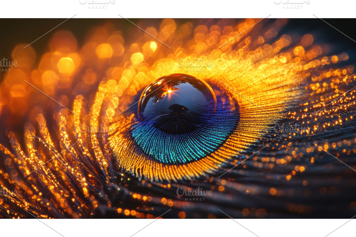 Close-Up Macro Shot of Water Droplet, an Illustration by tilialucida
