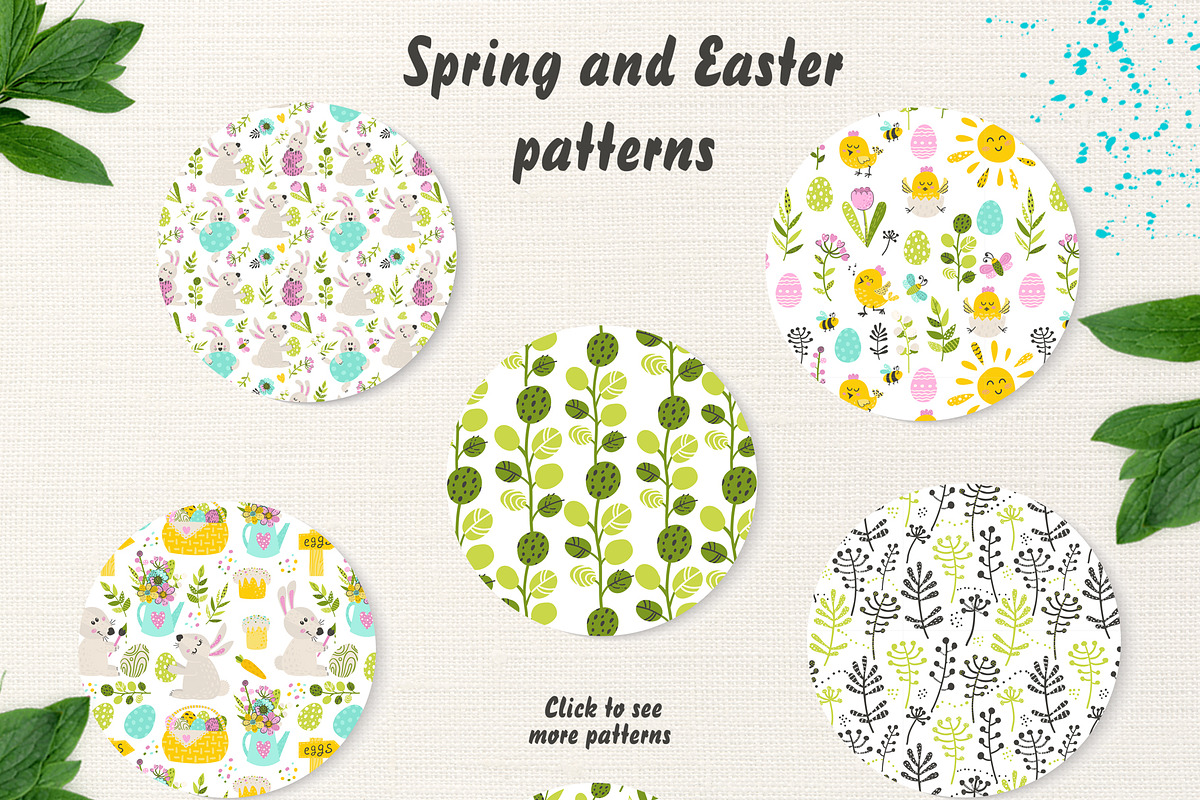 Spring and Easter patterns!, a Pattern Graphic by Nafanya (Photo 2 of 7)