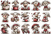 Whimsical Easter Lamb Clipart, an Illustration by OK Design (Thumbnail 3 of 6)