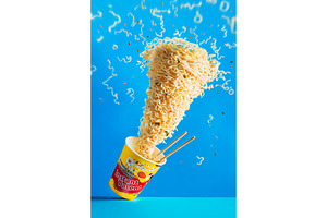Noodle tornado in instant talent stock photo containing ramen and cup