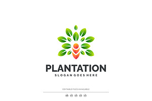 Gradient Modern Plantation Logo, a Branding & Logo Template by Artnivora.Std