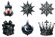 Gothic Christmas Day Clipart Bundle, an Illustration by DreamPrint404 (Thumbnail 3 of 6)
