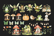 Watercolor Green Fairy clipart., an Object Graphic by AquarelleSpace (Thumbnail 3 of 4)