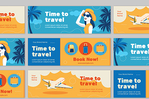 Travel Banner Editable Layout Set, a Templates & Theme by studiogstock