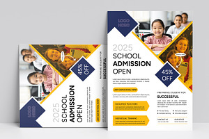 School Admission Flyer Template, a Flyer Template by MightyDesign