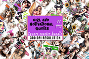 Square coaster GIRL Motivational, a Person Illustration by ElenazlataArt (Thumbnail 1 of 6)