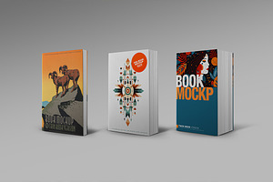 Book Mockup Thin Medium Thick Cover