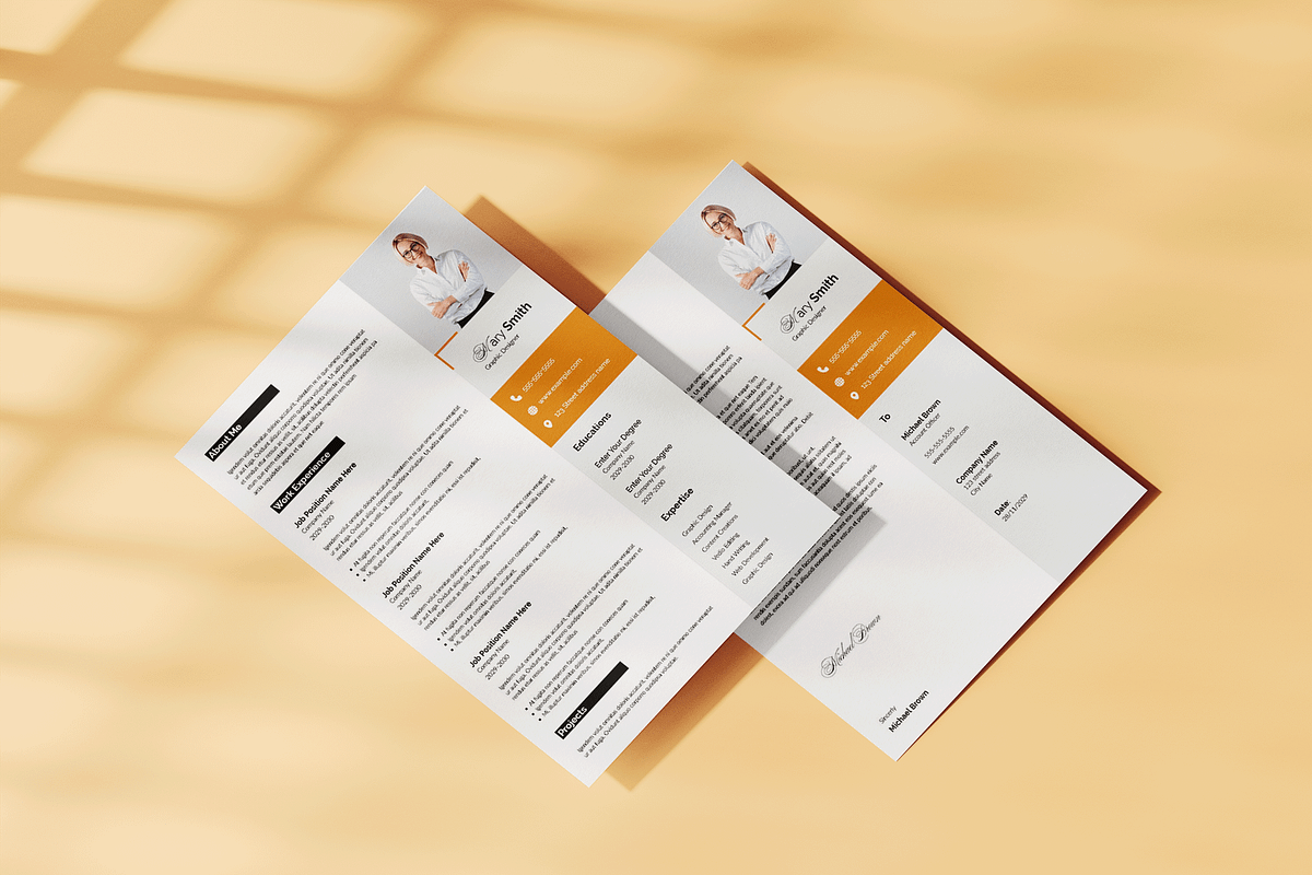 Clean Resume Layout, a Resume Template by Seeing-art (Photo 3 of 3)