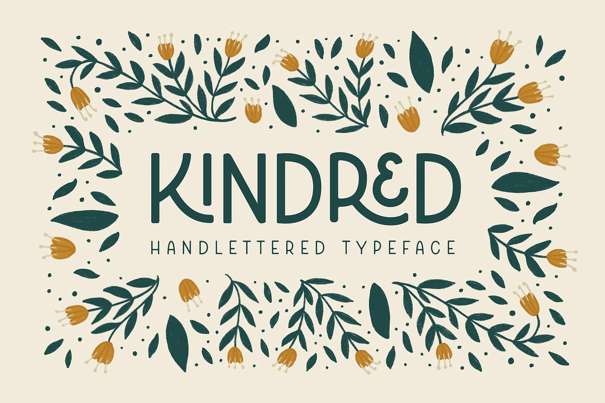 Kindred Handlettered Typeface, a Sans Serif Font by Rachel Kick (Photo 1 of 9)