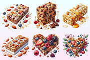 Granola Bar Watercolor Clipart, a Graphic by CitraGraphics (Thumbnail 2 of 4)