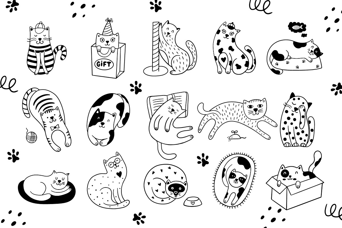 Cute cats and dogs!, an Animal Illustration by Alona Savchuk (Photo 4 of 12)