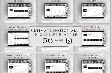 Ultimate Notion All-In-One Template, a Templates & Theme by BRANDcontent