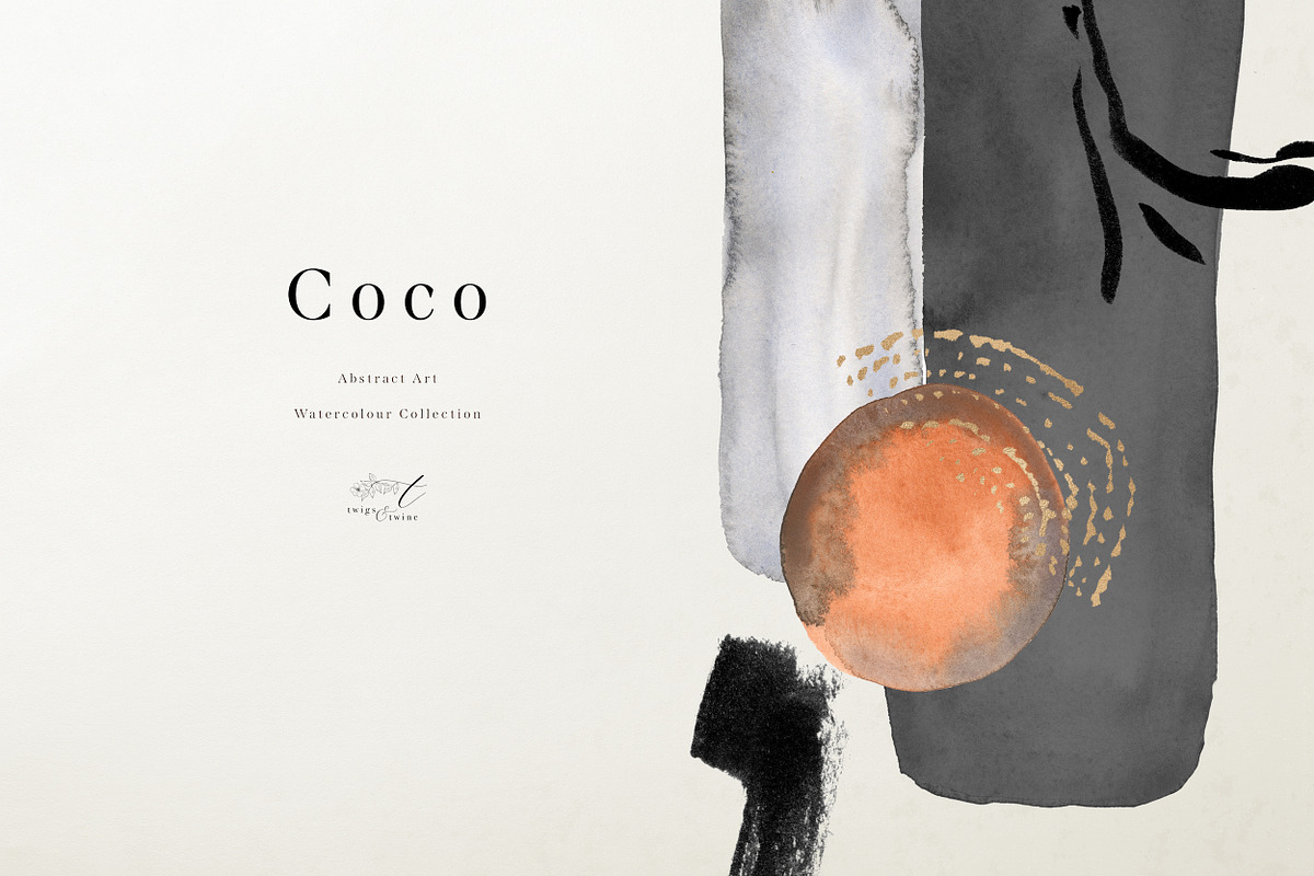 Coco - Abstract Watercolors, an Illustration by Twigs and Twine (Photo 14 of 14)