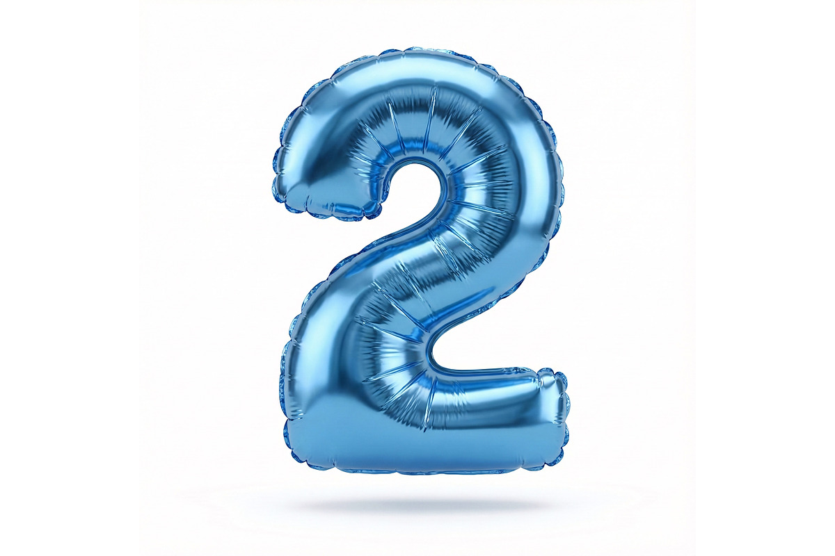 Blue Metallic Number 2 Foil Balloon, a School & Education Photo by shahsoft (Photo 1 of 2)