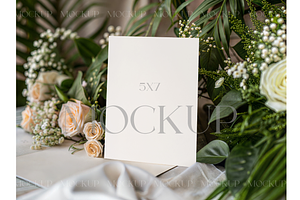 Elegant Floral Card Display, a Product Mockup by MockupWizard