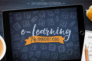 E-Learning Hand Drawn Icons