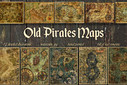 Old Pirate Maps Bundle, a Transportation Illustration by Samiramay (Thumbnail 1 of 5)