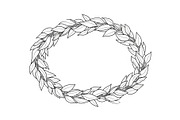 Botanical Oval Wreath Frame Bundle, an Illustration by Designer_Momina (Thumbnail 24 of 51)