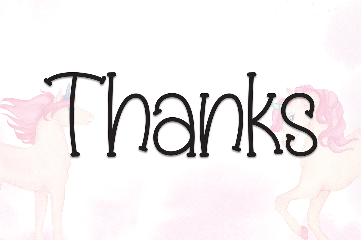 Unicorn Watercolor | Script Font, a Script Font by Scratchones (Photo 8 of 8)