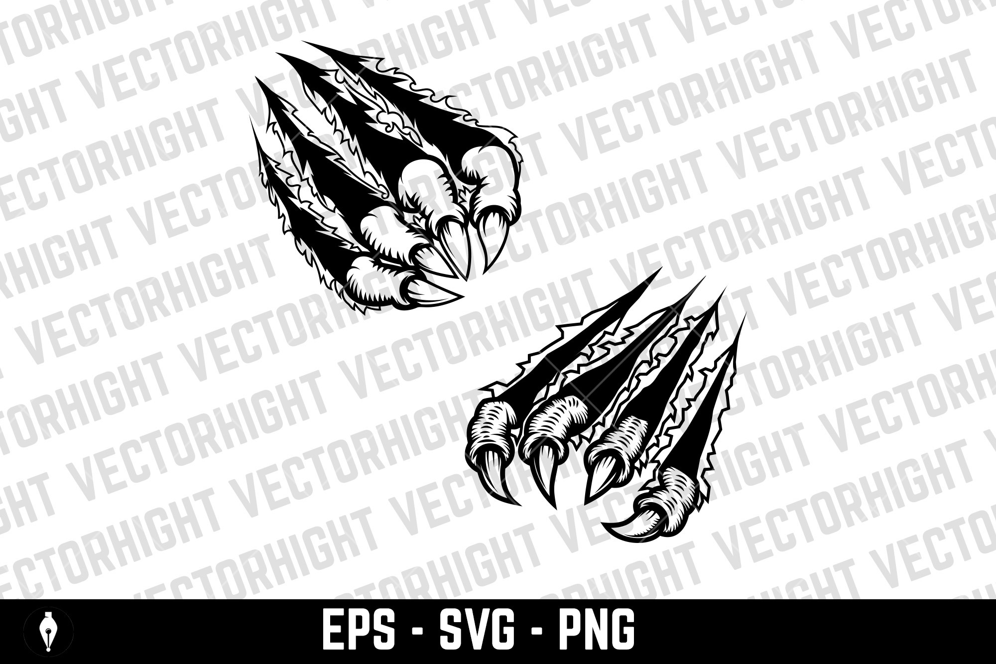 Monster claws scratching background., an Animal Illustration by Vectorhight
