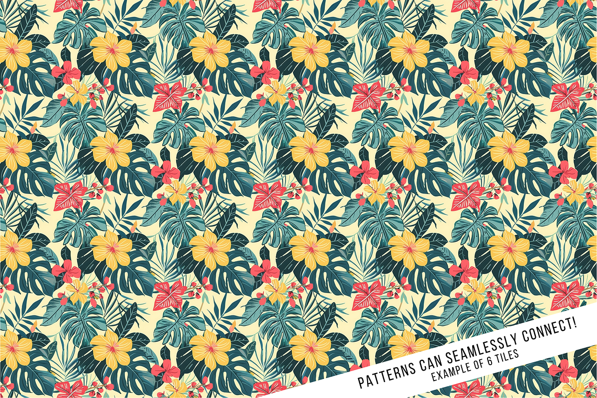 Retro Hawaiian Print Digital Paper, a Pattern Graphic by Chromolume Studio (Photo 16 of 28)