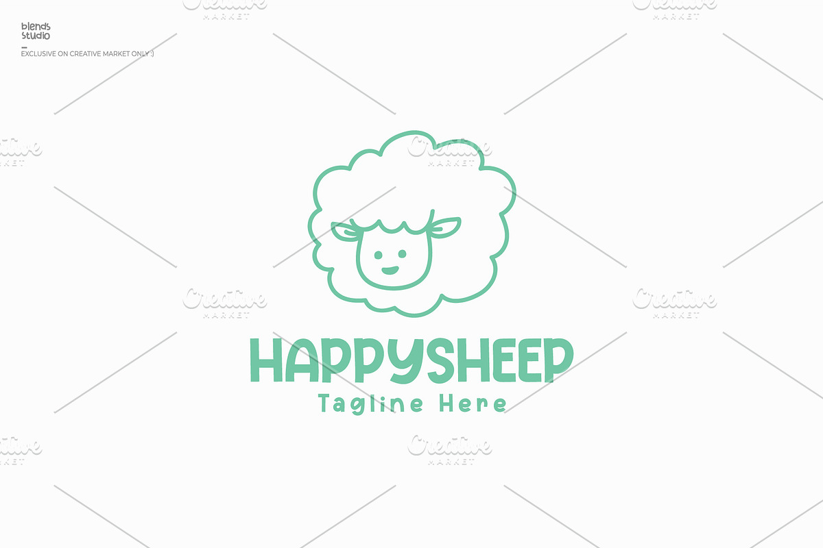Happy Sheep, a Branding & Logo Template by blends.studio (Photo 1 of 4)