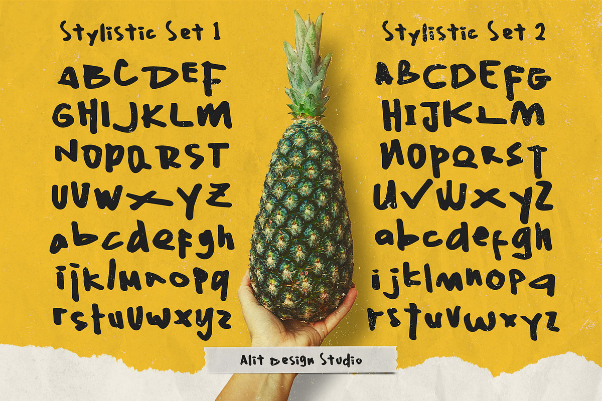 Pineapple Shadow Typeface, a Handwritten Font by alit design (Photo 14 of 15)