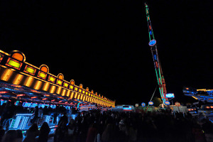 Funfair at night