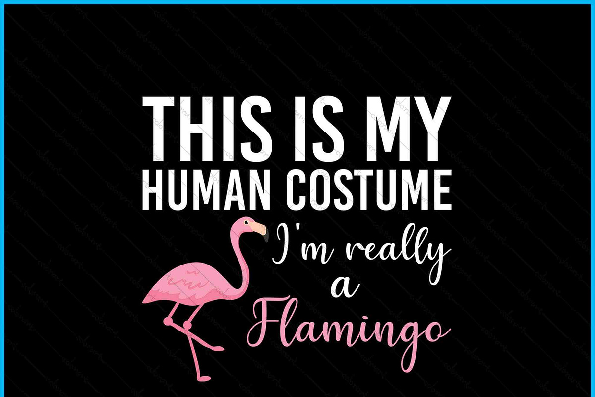 Human Costume Flamingo SVG, an Object Graphic by Creativeusart (Photo 2 of 4)