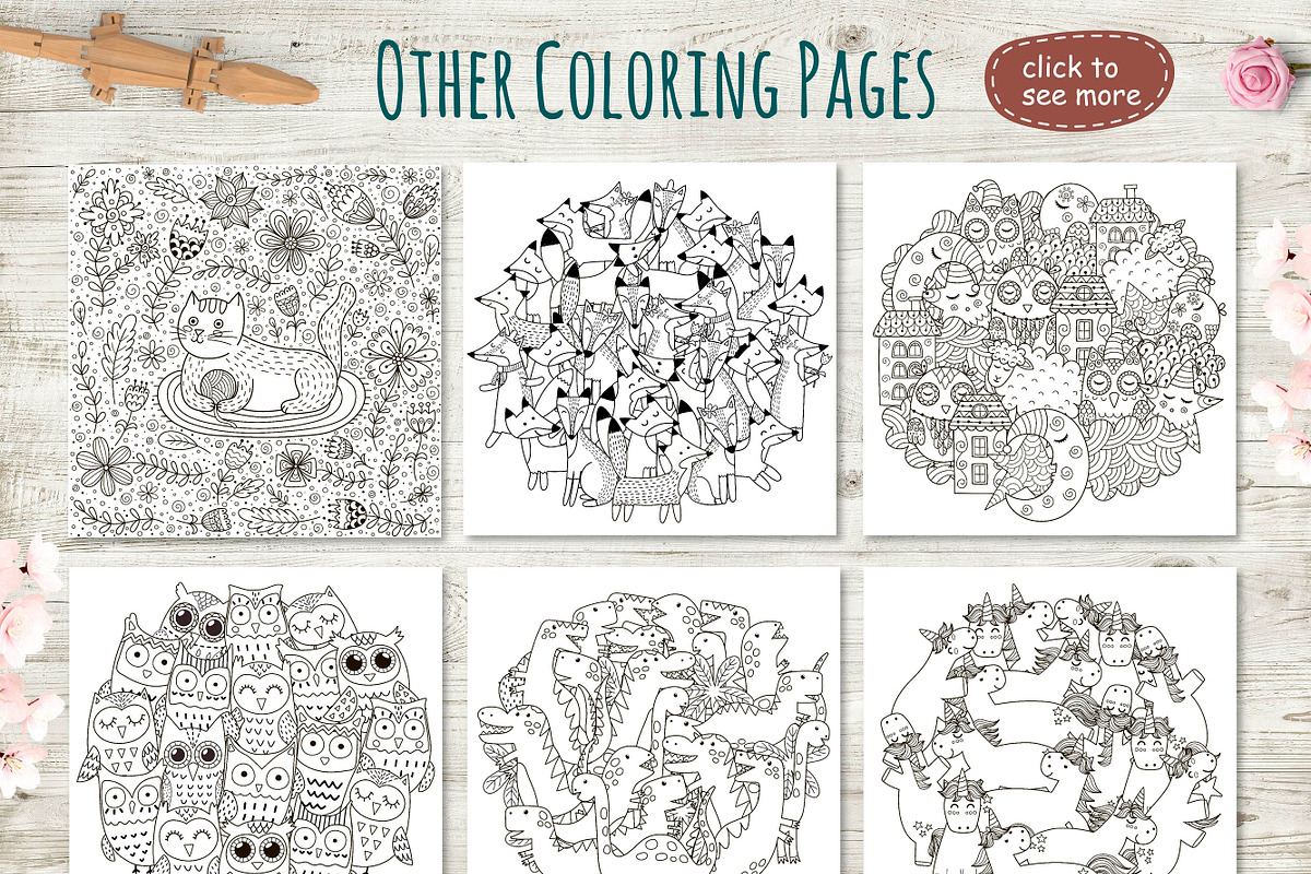 Coloring Pages New Collection, an Animal Illustration by Gulnara Sabirova (Photo 3 of 6)