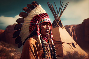 Portrait Native American Or American Indian Indigenous Peoples Of The Americas