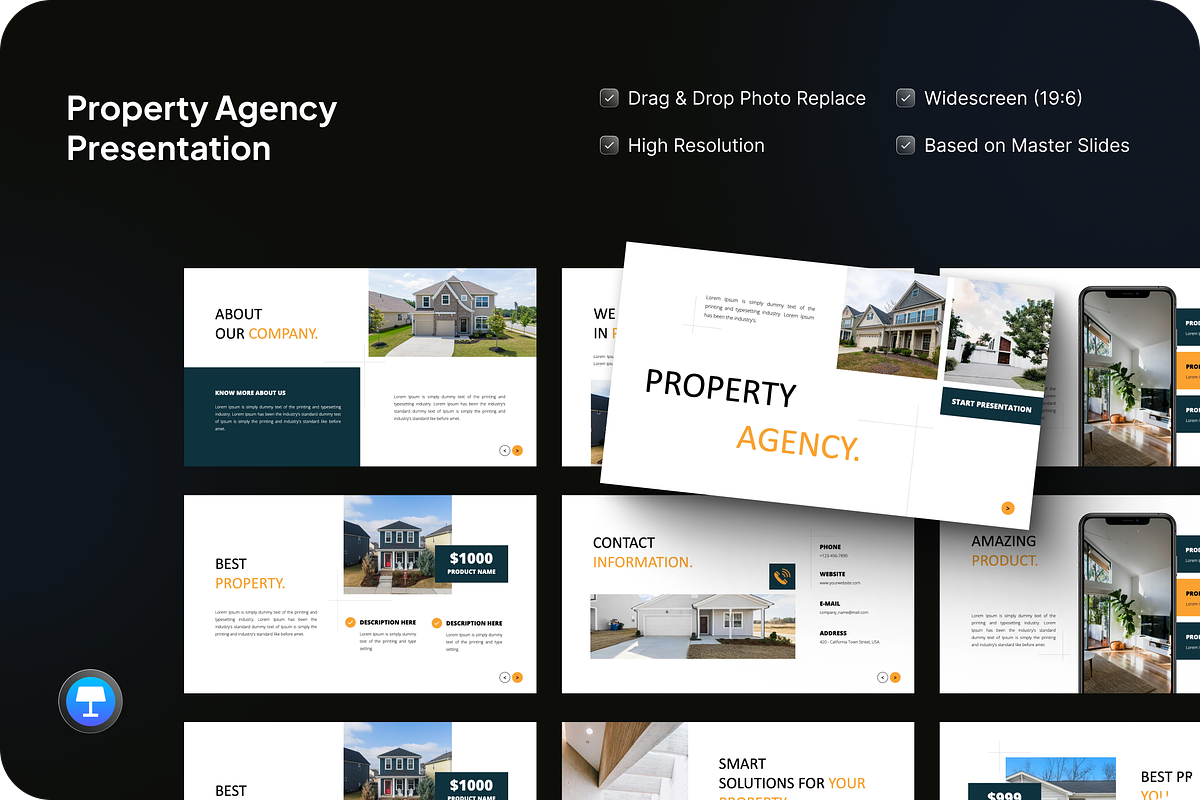 Property Agency Keynote, a Presentation Template by SquidPixey (Photo 1 of 7)
