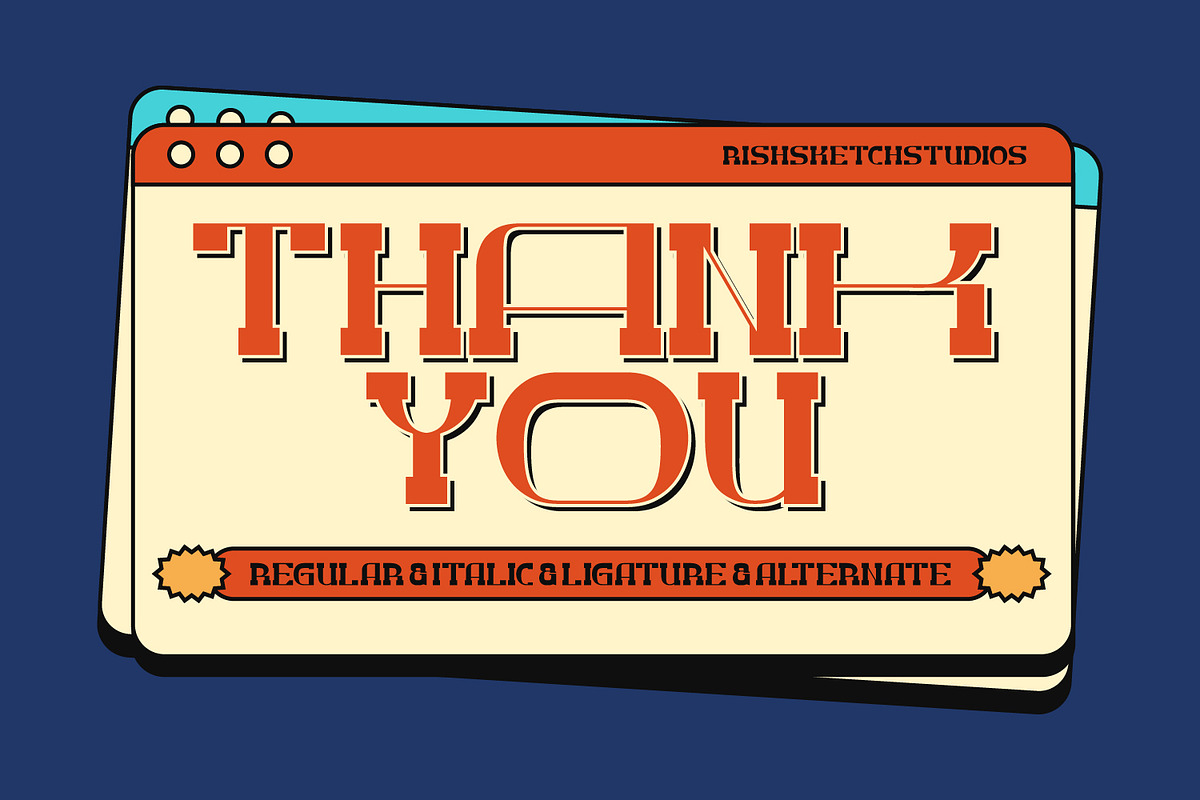 Brivone - Display Retro Font, a Font by Rishsketch (Photo 15 of 15)