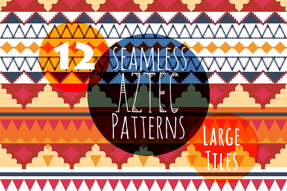 Seamless Aztec Tribal Patterns