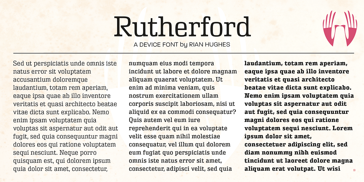 Rutherford, a Serif Font by Device (Photo 4 of 6)