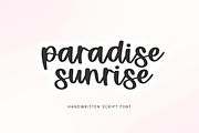 Paradise Sunrise | Cute Script Font, a Script Font by KA Designs (Thumbnail 1 of 11)