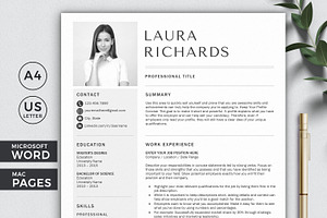 Resume Template CV + Cover Letter