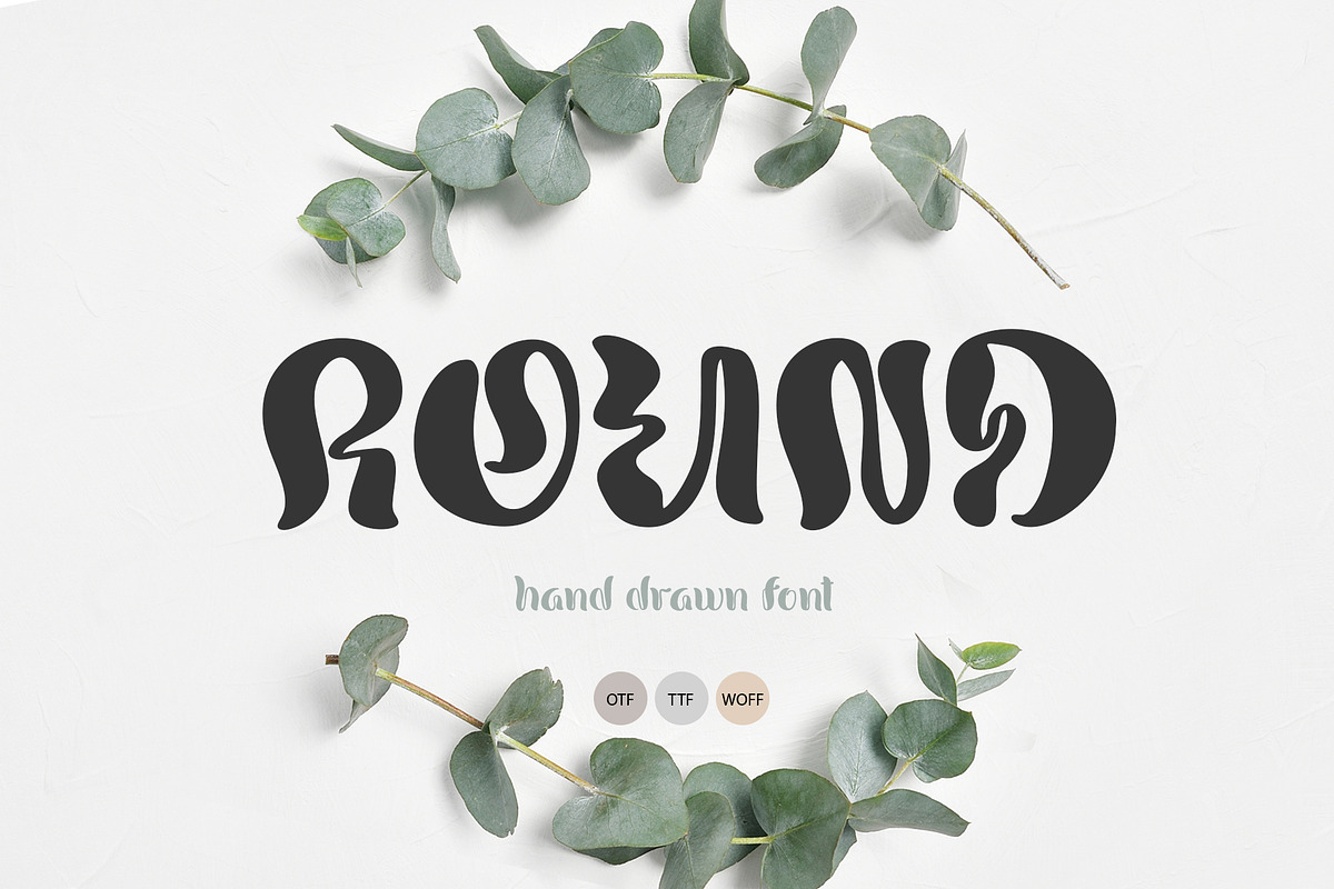 Round Hand Drawn Display liquid Font, a Sans Serif Font by Happy Letters (Photo 1 of 12)
