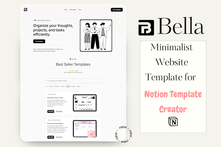 Minimalist Framer Websites / Notion