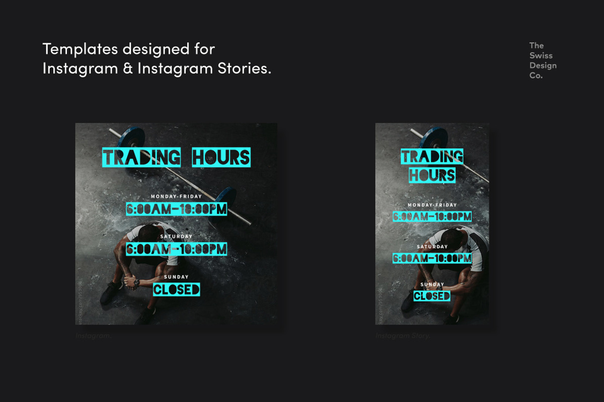 True Grit Fitness Social Media Kit, a Social Media Template by TheSwissDesignCo (Photo 4 of 5)
