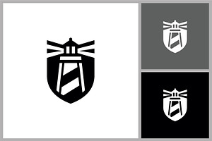 Lighthouse Shield Logo, a Branding & Logo Template by quadrazo
