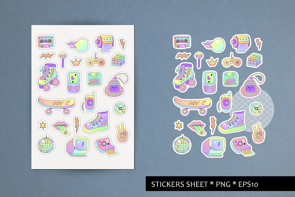 Retro vibes cliparts, vector., an Object Graphic by VaraNa Art (Photo 9 of 11)