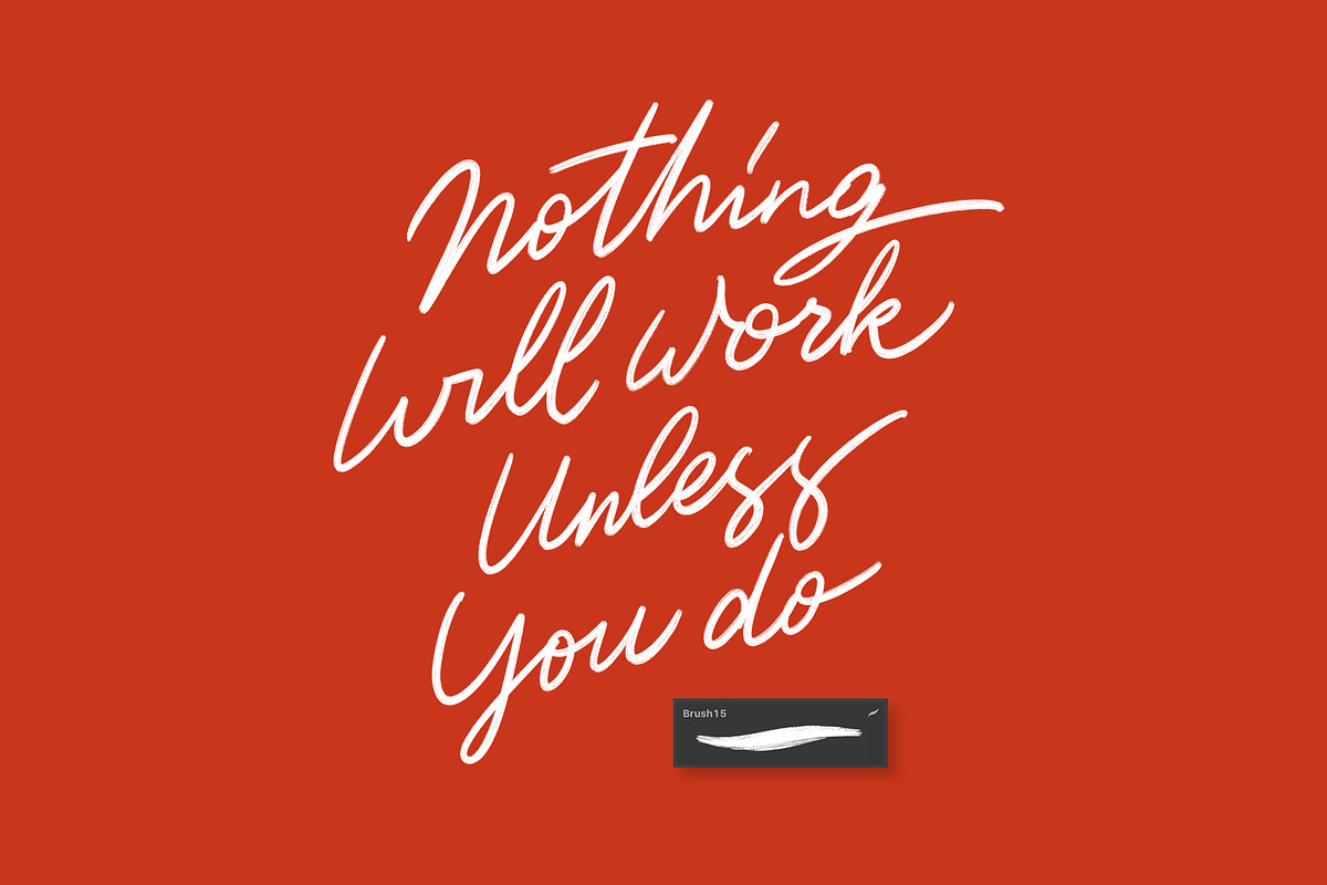 40+ Procreate Lettering Brushes, a Brush Add-On by Nurmiftah (Photo 13 of 18)