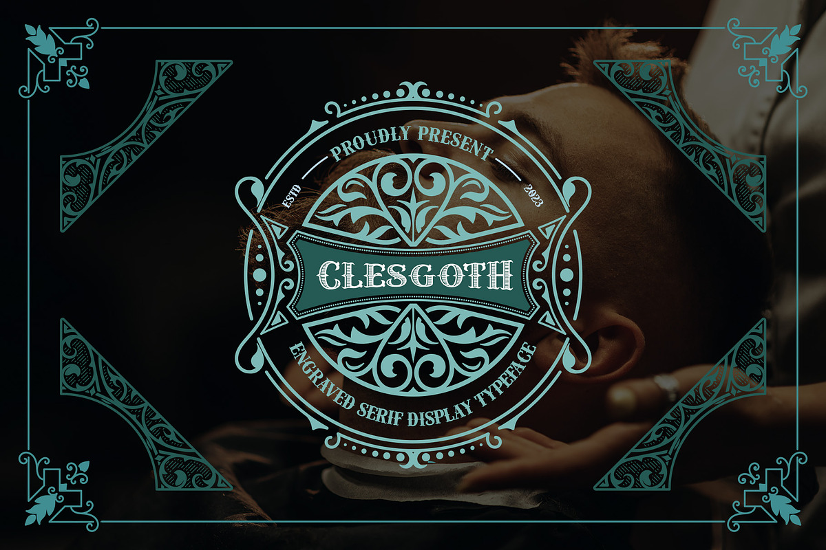 Clesgoth - Serif Engraved Font, a Serif Font by Drizy (Photo 2 of 10)
