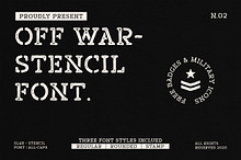 Off War - Stencil Font