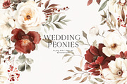 Wedding Peonies, a Decorative Illustration by PeDe Designs (Thumbnail 1 of 10)