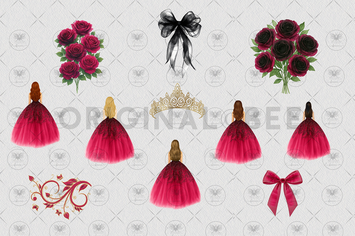Princess Berry Red Clipart, an Illustration by BigCakeBee (Photo 2 of 2)