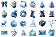 Blue Christmas Clipart Sublimation, an Illustration by DreamPrint404 (Thumbnail 5 of 5)