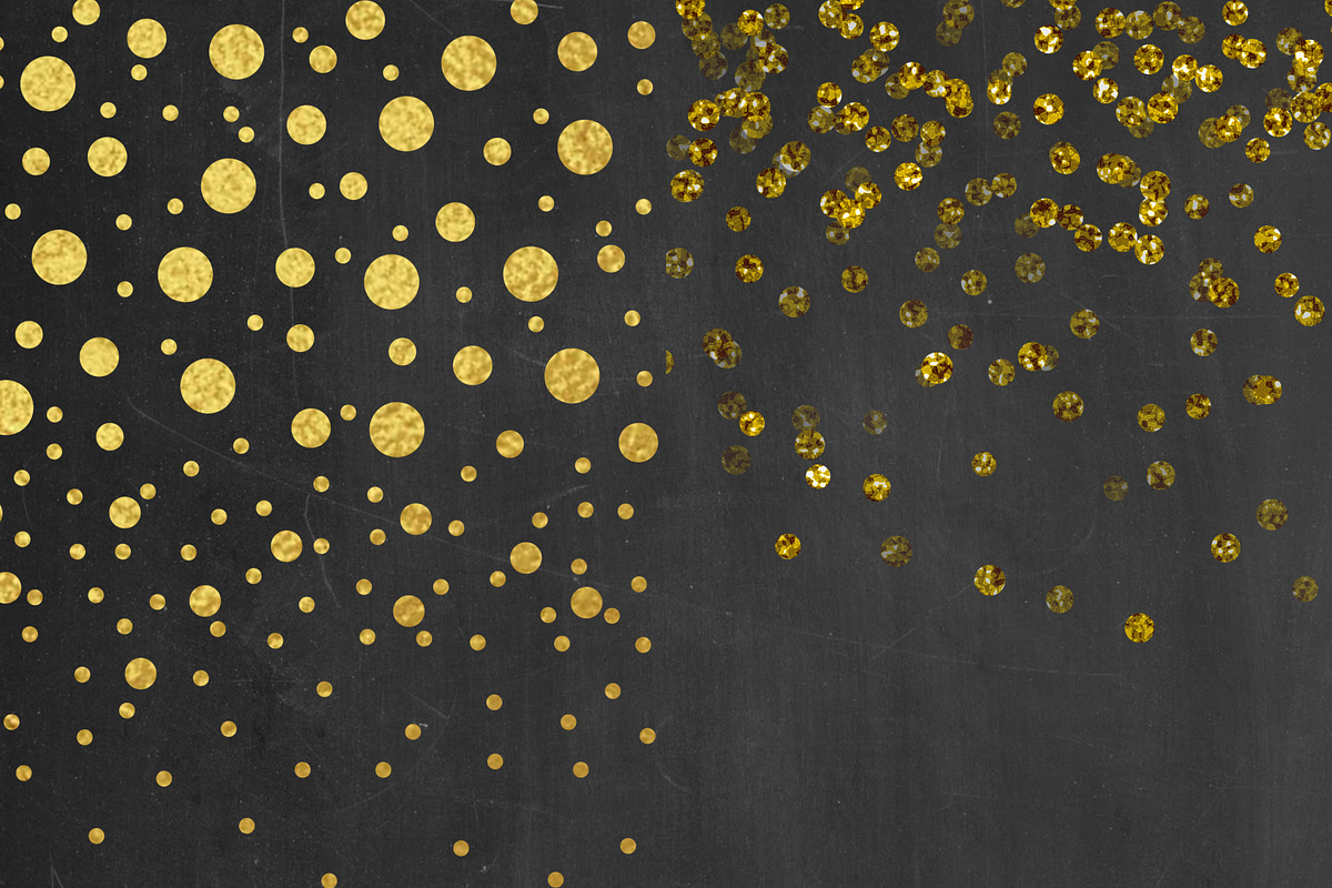 Gold confetti borders, a Pattern Graphic by Paper Farms (Photo 3 of 5)